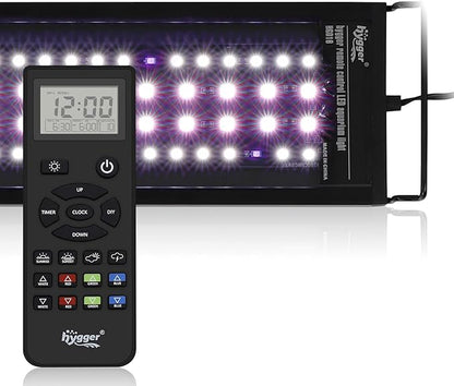 hygger 18W Full Spectrum Aquarium Light for 12-18 Inch Fish Tanks, LED Planted Tank Light with Remote Control, DIY Timer & Sunrise Sunset Weather Effects
