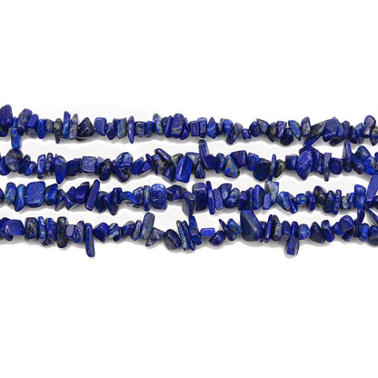 PLTbeads Gemstone Chips Natural Blue Lapis Lazuli 3-5mm Healing Crystals Waist Bracelets Necklace Kit Irregular Stone DIY Crafts Design Jewelry Making Approxi 32 inch