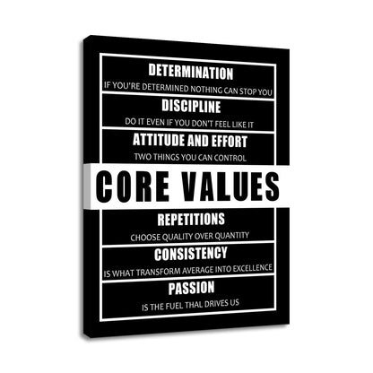 Motivational Canvas Wall Art Office Decor Inspirational Poster Quotes Picture Painting Artwork for Bedroom Teens Room Classroom Sign Framed Print Art Decoration Ready to Hang [18" W x 24" H]