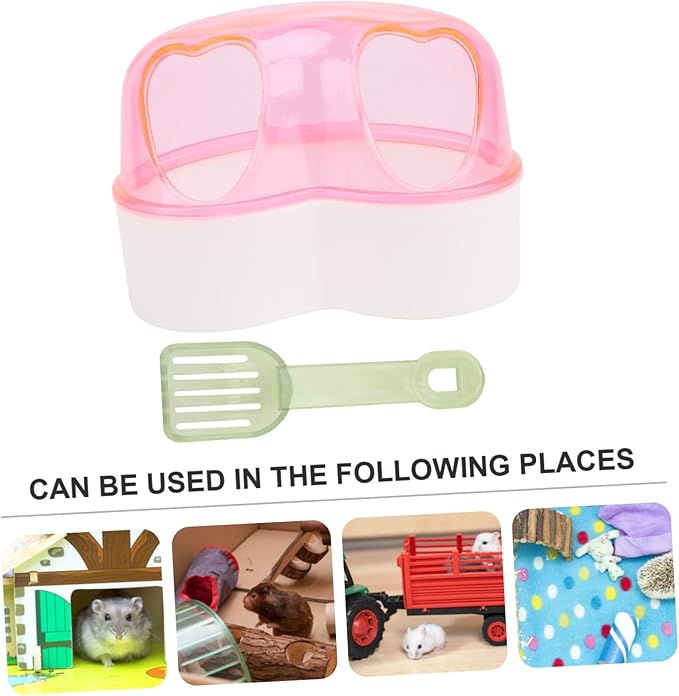 Mipcase Heart Shape Hamster Bathtub Small Pet Bathing Basin Chinchilla Dust Bath Pet Accessory for Hamster Bear
