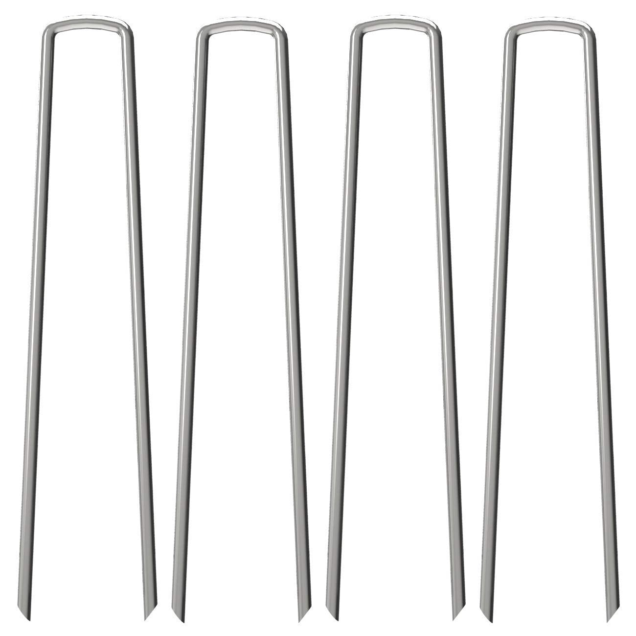 OK5STAR 200 Pack 12" Garden Stakes Pins,Heavy Duty Garden Landscape Staples Stakes Pins Galvanized Landscape Fabric Staples Sod Ground Staple for Anchoring Weed Barrier Fabric