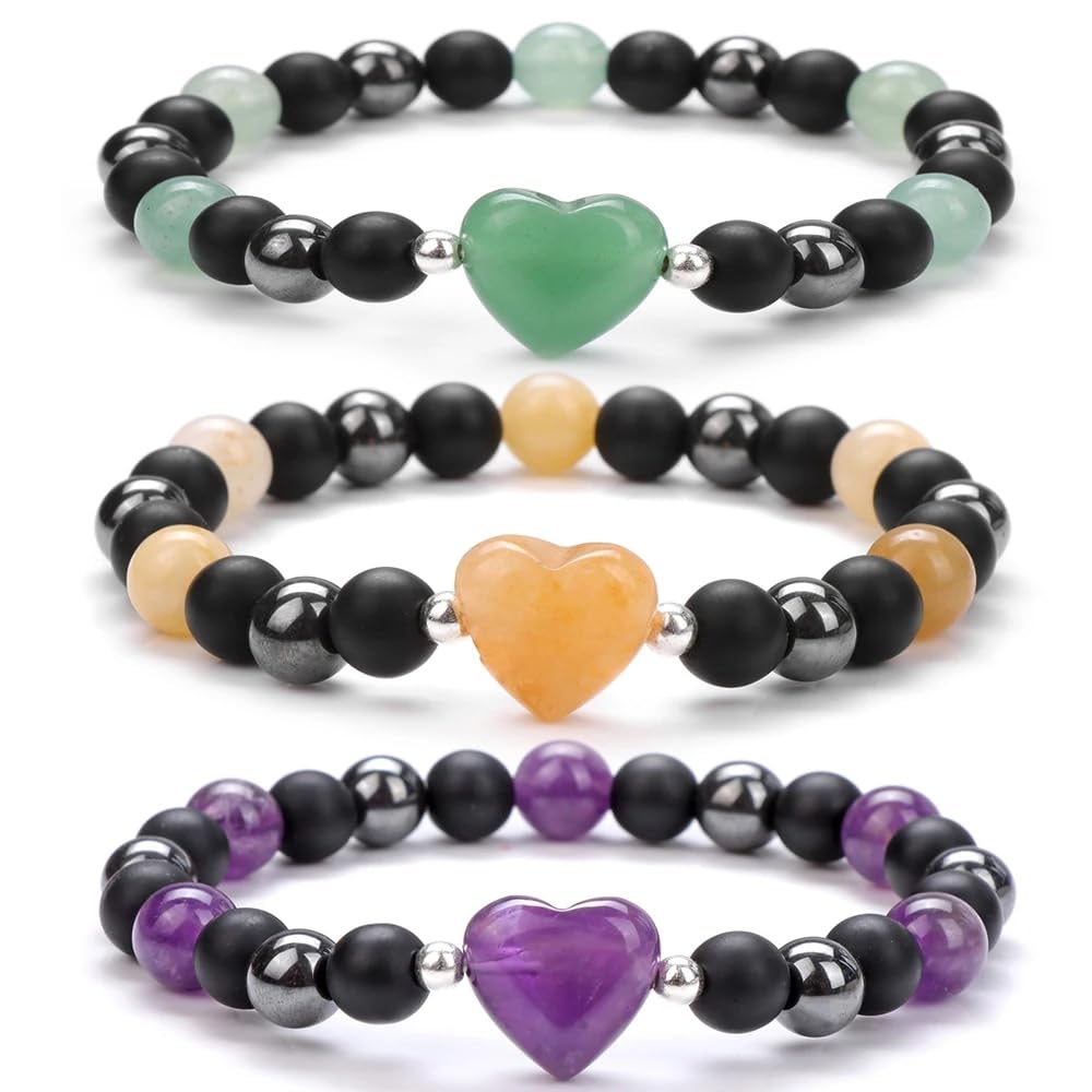 Natural Heart Shaped Indian Agate Stone Beads 10mm Loose Crystal Healing Beads for DIY Necklace Bracelet Making Gemstone Craft Supplies