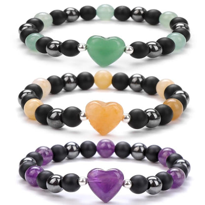 Natural Heart Shaped Green White Sodalite Stone Beads 10mm Loose Crystal Healing Beads for DIY Necklace Bracelet Making Gemstone Craft Supplies