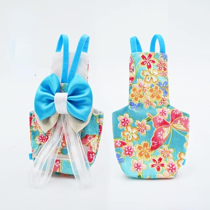 Bird Flight Suits Diapers, Parrot Flight Suits Diapers for Monk Parakeets, Cockatiels Flight Suits, Parrot Clothes, Bird Training Nappy Suit Liners Clothes (XS, Blue)