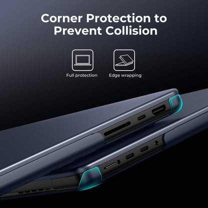 BlueSwan Matte Case for MacBook Pro 14 M5 M4 M3 M2 M1 Pro/Max 2026-2021, Compatible A3426 A3427 A3434 A3401 A3112 A2992 A2918 A2779 A2442, Hard Shell Protective Cover, Matte Midnight