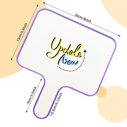 6 Pack Dry Erase Answer Paddles 10''x 8'' - Double Sided Handheld Mini Whiteboards with 6 Colorful Erasers Voting Auction Boards Small Writing Board for Office Classroom Teacher Supplies and Games