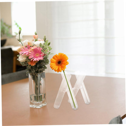 Yardwe Clear Glass Test Tube Vases for Hydroponic Plants Decorative Terrarium Tube Holders for Flower Display Desk Windowsill Supports Plant Growth and Home Decor