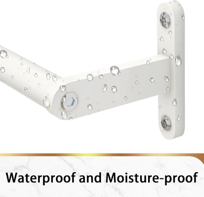White Towel Bar 16 Inch, KLJKPA Towel Bar for Bathroom Wall Hanging Bath Towels, Stainless Steel Heavy Duty Single Towel Rod