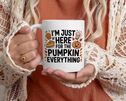 Casitika Fall Mugs. 11oz Pumpkin Spice Coffee Mug with Cute Autumn Design. Pumpkin Spice Gifts for Women. Cozy Cup for Fall Decor, Halloween or Thanksgiving.