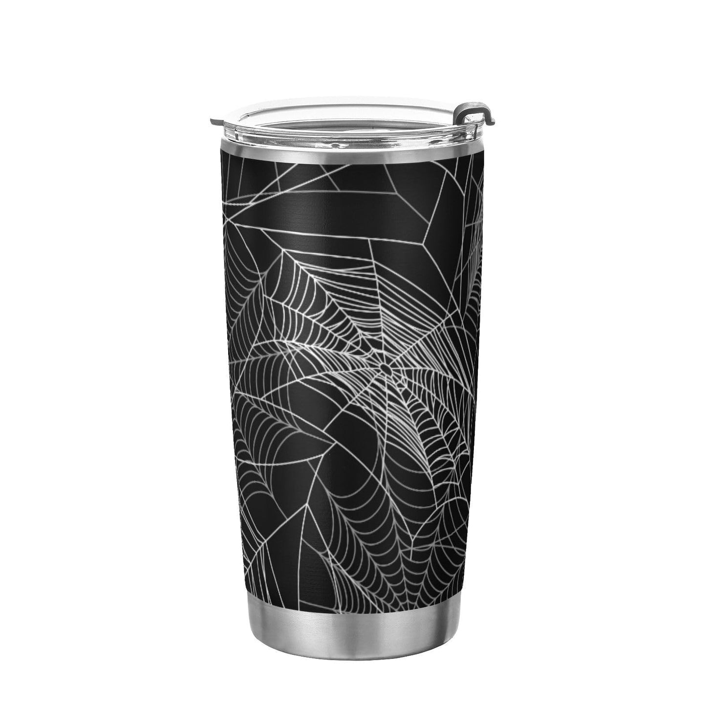 Yasala Halloween Tumbler Spiders Web White Insulated Coffee Cup Back to School Beverage Container Office Travel Mug with Straw and Lid 20oz Holiday Gift Day of The Dead Present