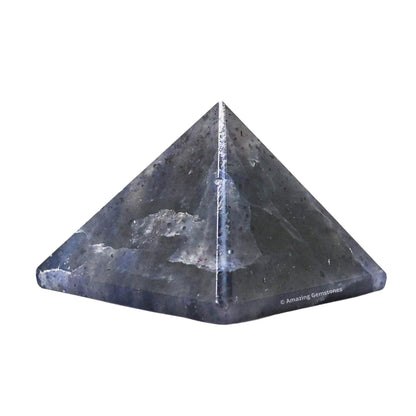Amazing Gemstone Iolite Pyramid Crystal Healing Stones - 1" Great Pyramid Figurine of Natural Stone Pyramid for Meditation, Reiki, Chakra Balancing and Crystal Pyramids Grid