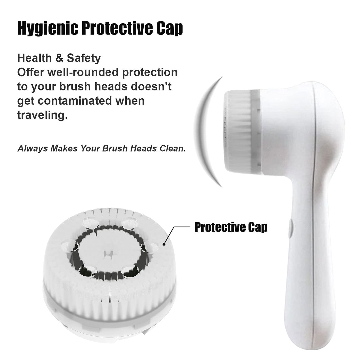 Brushmo Facial Brush Head Replacements Compatible with Clarisonic Mia 1, Mia 2, Mia Fit, Alpha Fit, Smart Profile Uplift and Alpha Fit, Deep Pore Facial 4 Pack (Deep Pore)