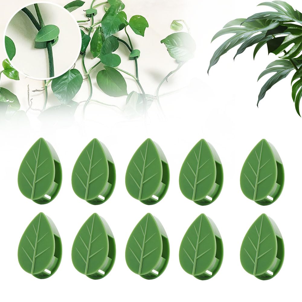 Plant Climbing Artifact Fixture Clip, 2026 New Plant Clips for Climbing Plants, Mini Leaf Clips Plant Support Clips with Adhesive Stickers, Self-Adhesive Invisible Wall Vines Fixing Clips (30 PCS)