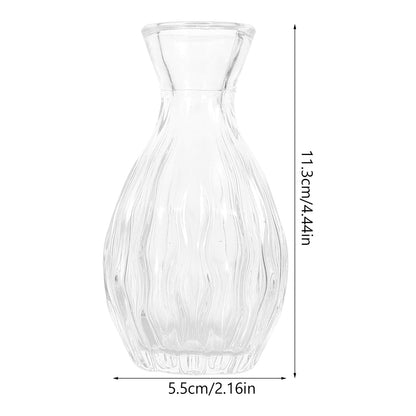 Abaodam Creative Hydroponic Glass Vase Set 4pcs Small Desktop Decorative Terrarium Vase Holders for Home Décor and Plant Display
