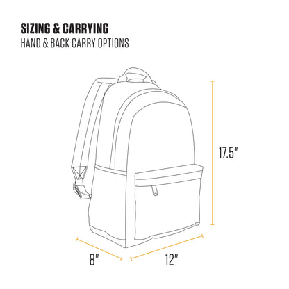 Carhartt 21L Classic Laptop Backpack, Water-Resistant Pack W/ 15" Laptop Sleeve and Organizational Compartments, Workwear Blue