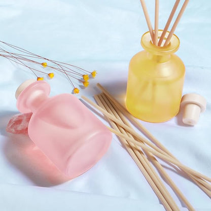 Reed Diffuser - BlackBerry Pineapple & Ebony Rose 3.38oz (100ml) 2 Packs Essential Oil Reed Diffuser Set with 16 Sticks, Long Lasting Fragrance for Home, Bathroom, Bedroom, Room, Decor
