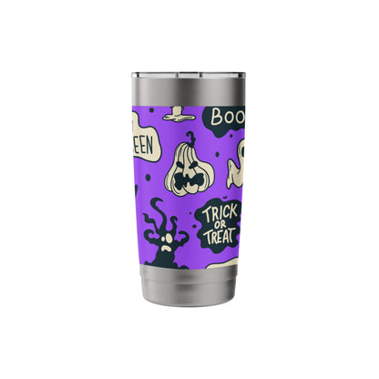 Purple Happy Halloween 20oz Travel Cup Cute Bottle Spooky Stainless Steel Insulated Tumbler