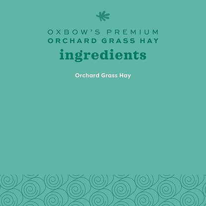 Oxbow Orchard Grass Hay, Rabbit & Guinea Pig Hay, High Fiber for Digestive Health, Grown in USA, Veterinarian Recommended Small Pet Supplies, Bulk Food for Rabbits, Guinea Pigs, & Chinchillas, 40 lbs