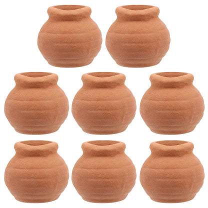 Toddmomy 8Pcs Miniature Clay Succulent Planter Pots Tiny Terracotta Flower Pots for Small Plants Desktop Windowsill Garden