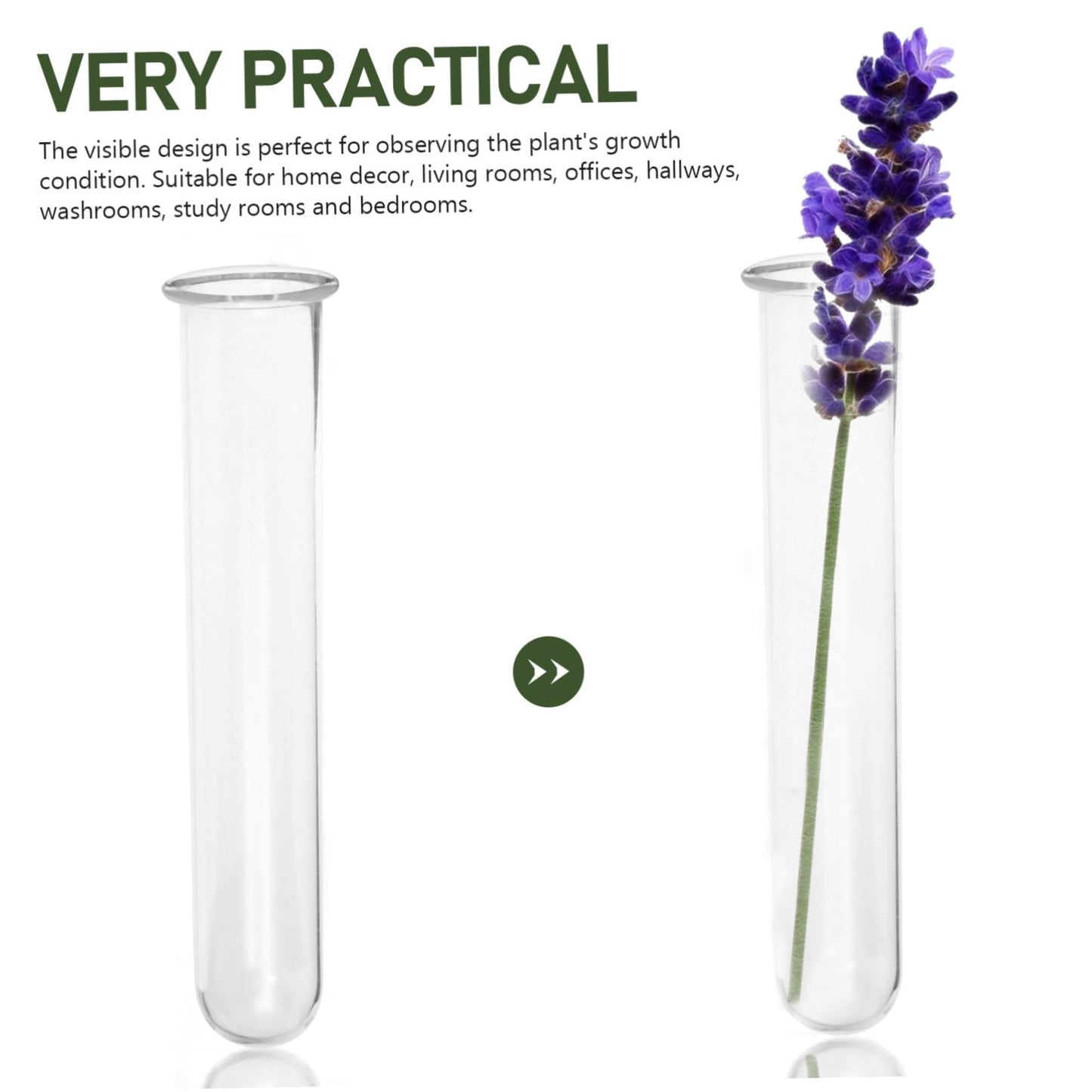 CIYODO 4pcs Glass Hydroponic Test Tube Vase for Flowers Geometric Terrarium Home Plant Decor Propagation Vases