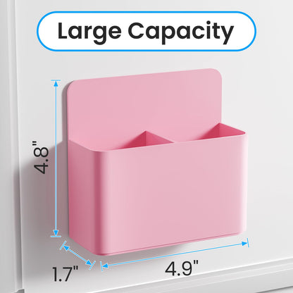 First-zgel 3 Pcs Magnetic Pen Holder, Magnetic Dry Erase Marker Holder, Wall Remote Control Holder, Whiteboard Marker Holder for School, Office, Home, Locker Accessories (Pink)