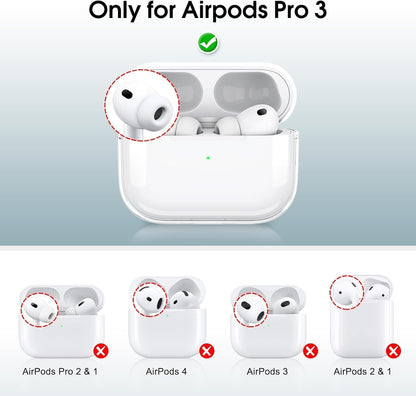 for AirPods Pro 3nd Generation Case Cover, Luxury Leather Full Body Shockproof Protective Cover for AirPods Pro 3 Gen Case for Women Men (B)
