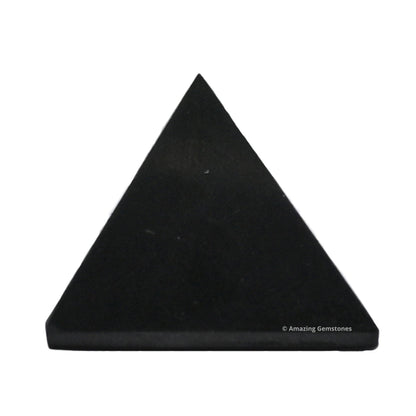 Amazing Gemstone Shungite Pyramid Crystal Healing Stones - 1" Great Pyramid Figurine of Natural Stone Pyramid for Meditation, Reiki, Chakra Balancing and Crystal Pyramids Grid