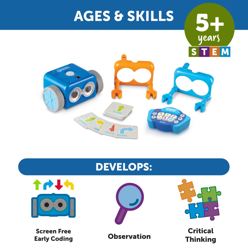 Learning Resources Botley 2.0 The Coding Robot Classroom Set - Elementary STEM Toys, Robotics Kits for Kids age 5-7, Teach Critical Thinking, Coding Bot for Boys and Girls