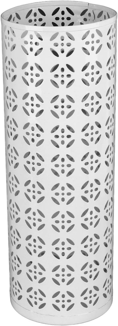 Zerodis Large Round Hollow Design Metal Umbrella Holder, Stylish Gold Finish Steel Umbrella Stand for Entryway, Home Office, and Outdoor Use (L)