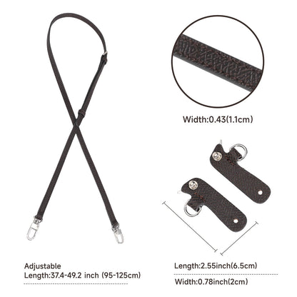 KOMHPS Purse Straps Replacement, Leather Handbag Crossbody Shoulder Strap Kit Adjustable for Mini Longcamp Tote Bag Women