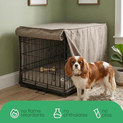Molly Mutt Jupiter Dog Crate Cover, GOTS-Certified 100% Organic Cotton Canvas Cover for Dog or Puppy Kennel and Cage, Washable, Free of Harmful Chemicals, Small, Fits 24"x18"x21" Crate