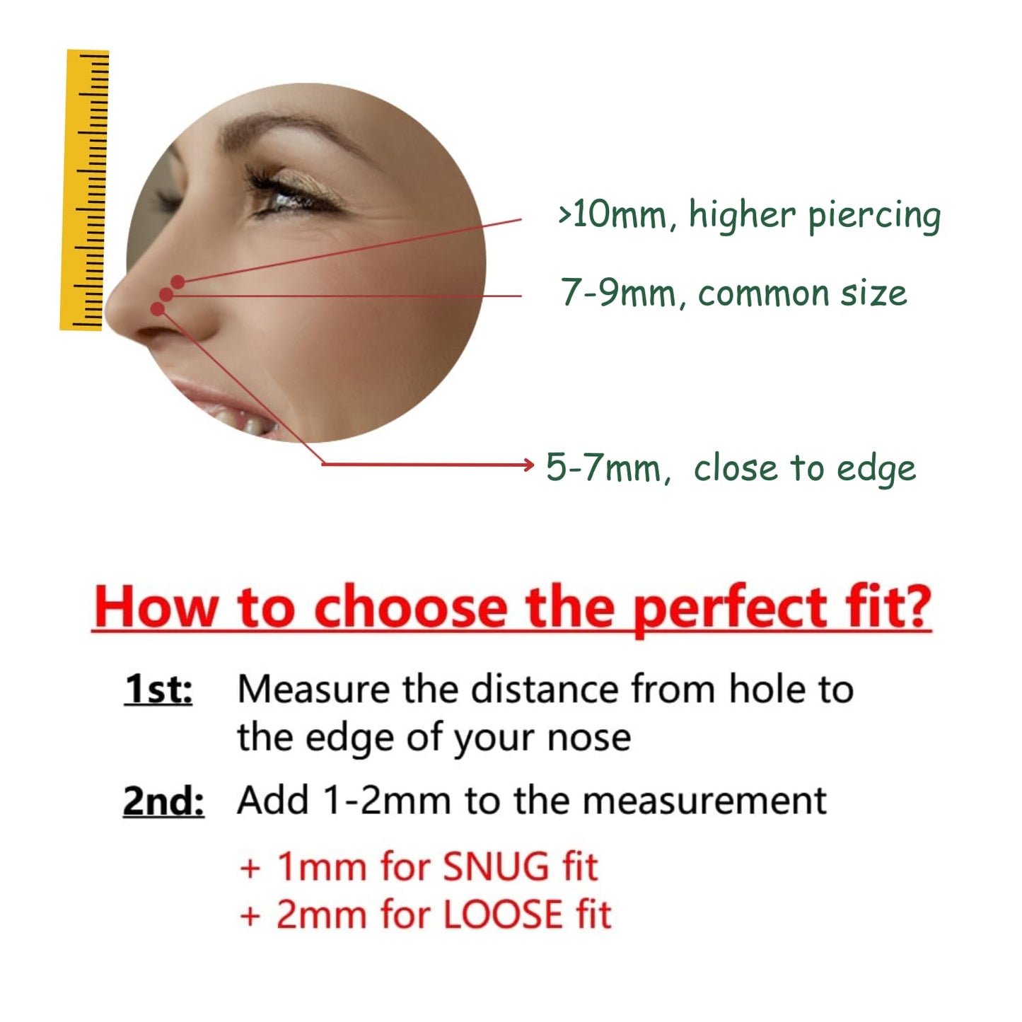 LUCKYJEWUS 14k Gold Filled 20G Double Hoop Nose Ring for Single Piercing, 20 Gauge Small Thin 8mm Spiral Nose Jewelry for Women Men