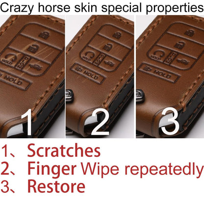 APEKUU Car Key Fob Cover, Soft Full Protection Key Case Shell Compatible with Ford Smart Key 3 4 5 Buttons Protector (A-Brown) …