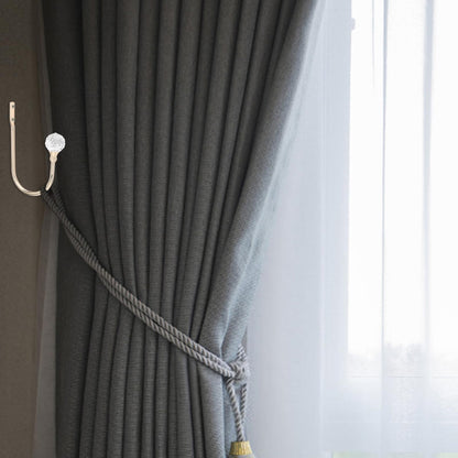 Curtain Holdback,2Pcs Wall Mounted Drapery Tiebacks with Clear Crystal Ball