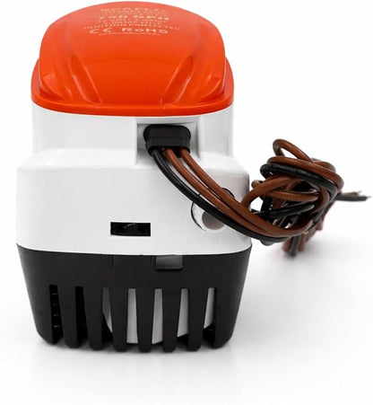 SEAFLO 06 Series Automatic Submersible Bilge Pump - 750GPH, 12V, 3/4" Outlet, 4-Year Warranty! - All-in-One Pump and Float Switch, Snap-Off Strainer, Compact Marine Boat Yacht Bilge Pump CE & Rohs