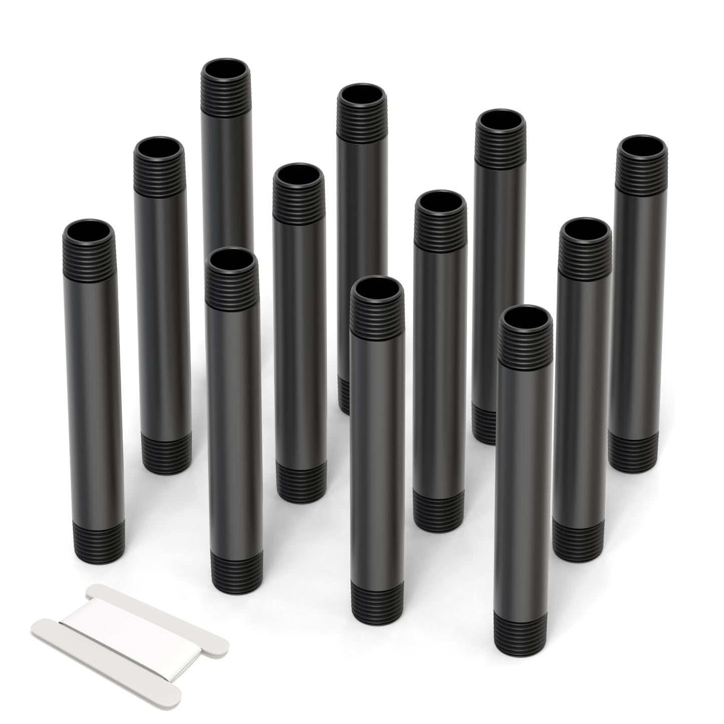 GASHER 12Pcs 1/2 Inch MNPT PVC Male Pipe Thread Sprinkler Head Pipe Riser Extension for Lawn Irrigation System,Length 6 Inch