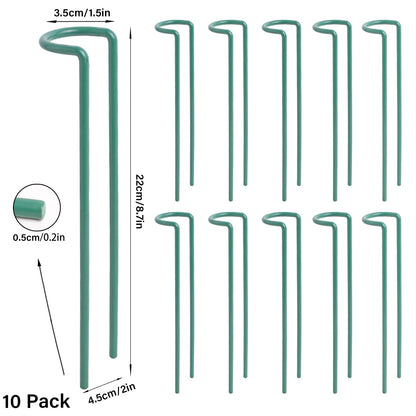 GOOOXIM Indoor Plant Stakes – 8.7" U-Shaped Durable Iron Support for Monstera & Potted Plants, Perfect for Small to Medium Climbing Plants, 10-Pack, Ideal for Home Décor & Plant Lovers