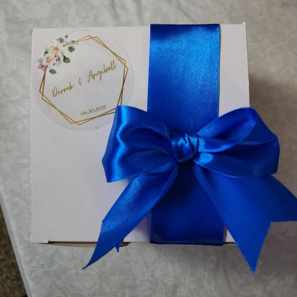 Royal Blue Ribbon 4 Inch Wide - 25 Yards Blue Satin Ribbon for Ribbon Cutting Ceremony Grand Opening, Wedding Chair Sash, Gift Wrapping, Bouquets, Christmas Tree Bows, Sewing Corset Projects