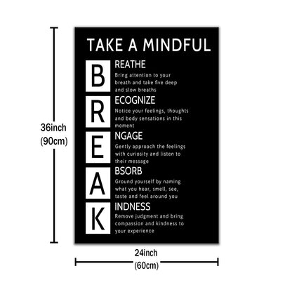 Inspirational Wall Art Motivational Quotes Canvas Poster Print Modern Inspiring Home Decor Picture Painting Artwork for Home Bedroom Office Meditation Corner Stretched and Framed [18''Wx24''H]