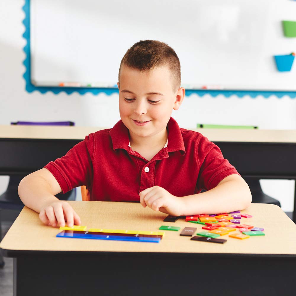 EAI Education Fraction Tiles with Tray: Numbered - Set of 51 (Pack of 2)