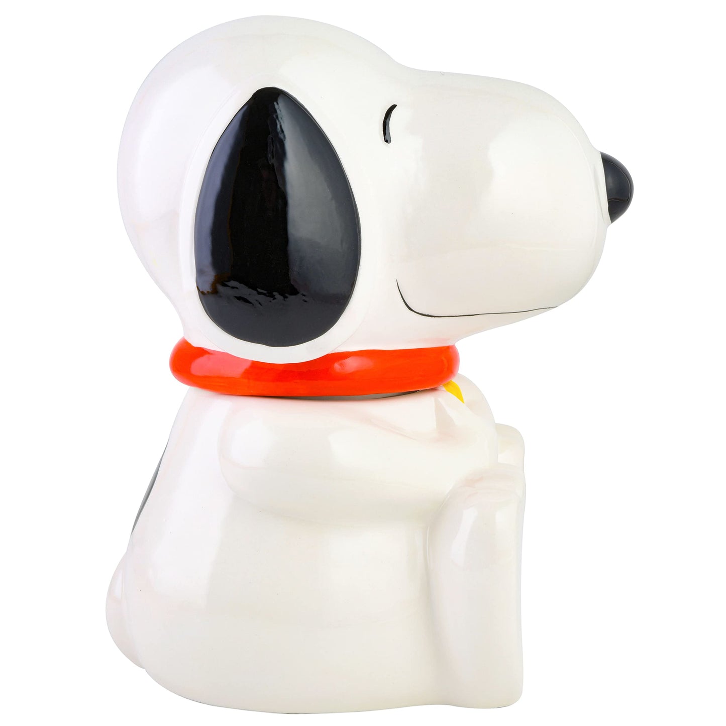 Peanuts Classic Snoopy Cookie Jar, 10.7-Inch Ceramic Kitchen Storage Container, Cartoon Collectible Treat Jar for Cookies and Snacks