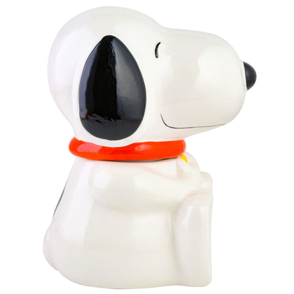 Peanuts Classic Snoopy Cookie Jar, 10.7-Inch Ceramic Kitchen Storage Container, Cartoon Collectible Treat Jar for Cookies and Snacks