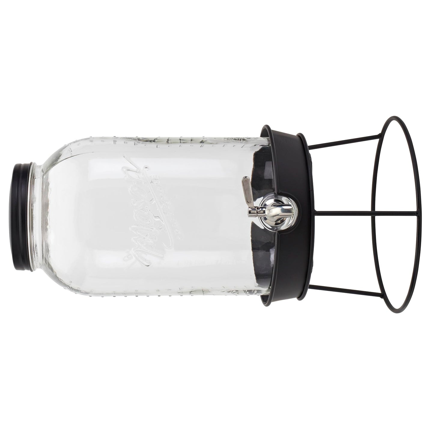 Mason Craft & More 3 Gallon Glass Beverage Drink Dispenser with Leakproof Spigot and Metal Stand