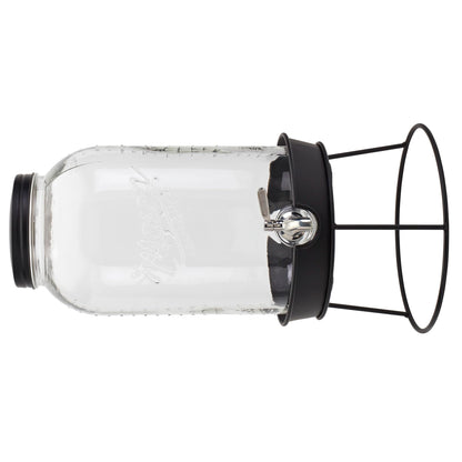Mason Craft & More 3 Gallon Glass Beverage Drink Dispenser with Leakproof Spigot and Metal Stand