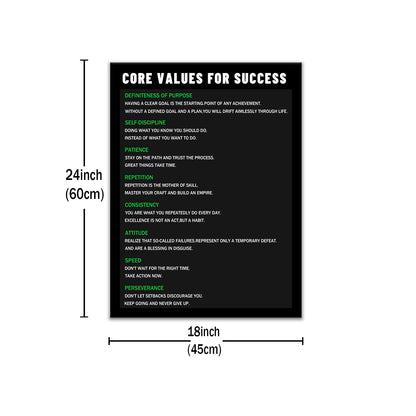 Inspirational Canvas Wall Art Motivational Success Entrepreneur Quotes Poster Print Positive Theme Picture Painting Artwork for Office Gym Classroom Stretched And Framed [18" W x 24" H]