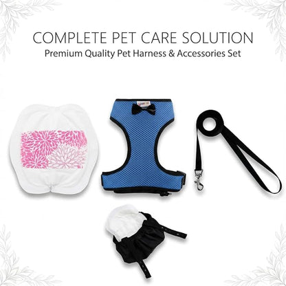 Washable Chicken Diaper Harness with Poop Bag | Leak-Resistant Adjustable Vest for Hens Ducks, Indoor Pet Poultry, 12-Hour Dryness Tested (Large, Blue)