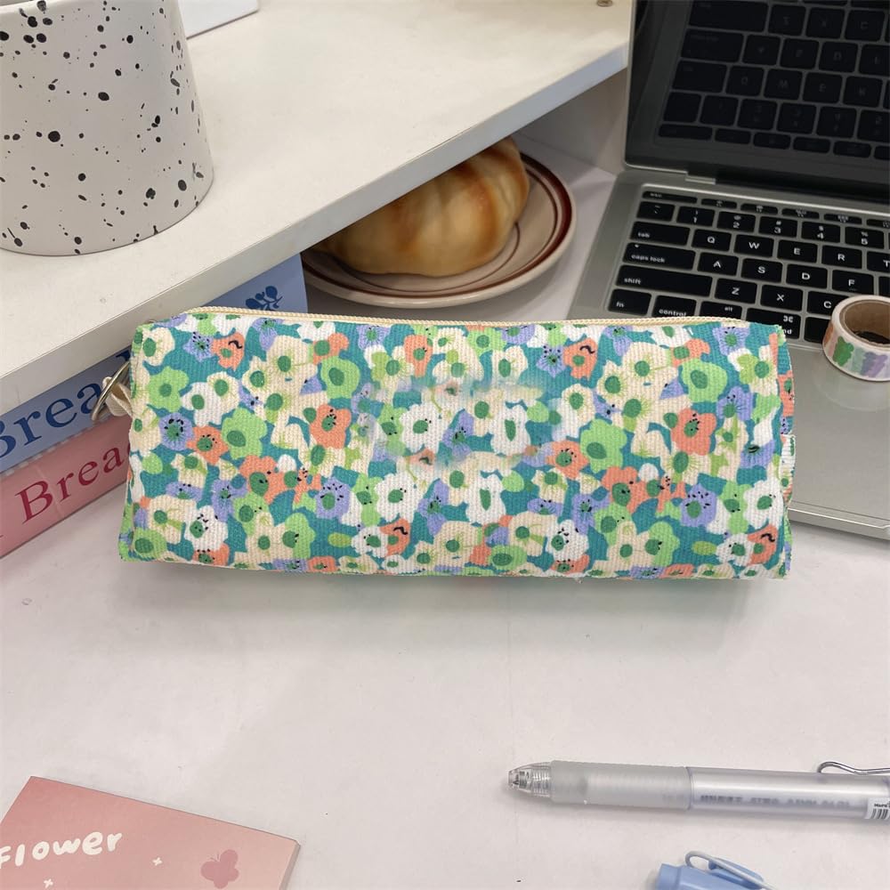 OZAOZ Cute Pencil Case Aesthetic Student Pencil Pouch Coin Pen Pouch Cosmetic Bag Office Stationery Organizer For Kids Teen School (W)
