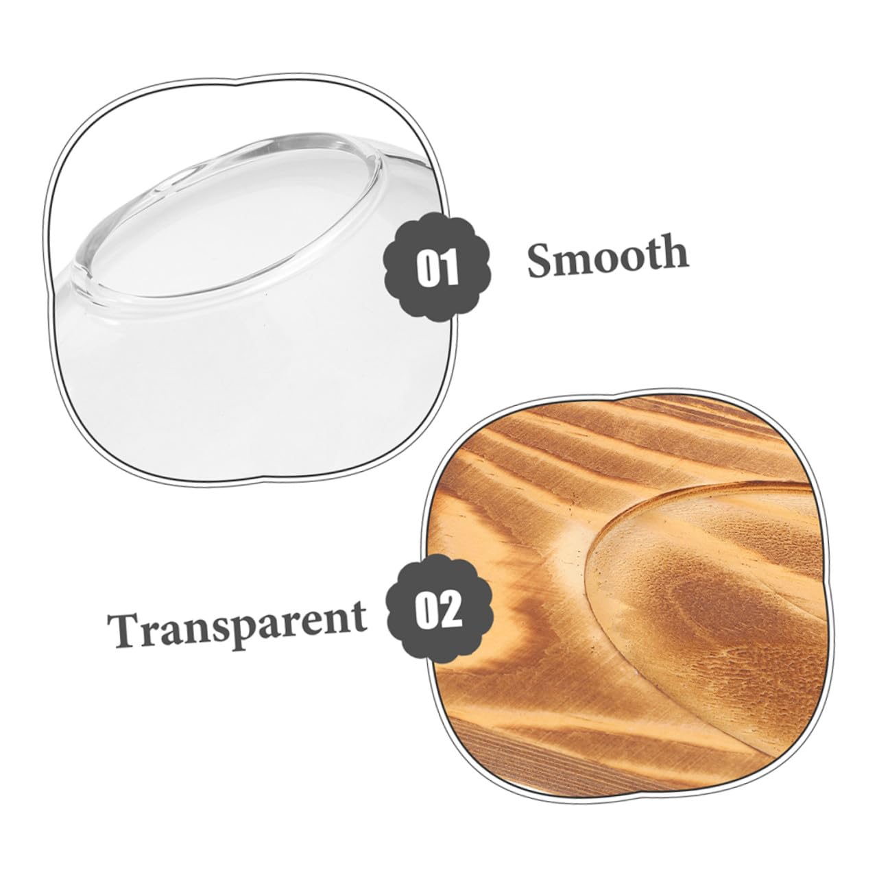 UTHCLO 2pcs Glass Vases with Wooden Stand Hydroponic Planter Set, Glass Terrarium for Indoor Plant Propagation, Small Flower Vases for Home and Office Décor