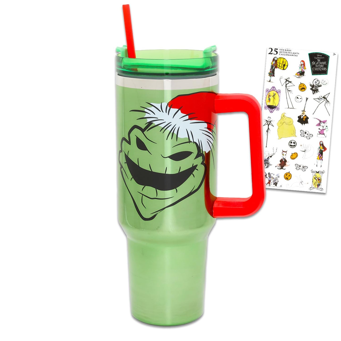 Disney Nightmare Before Christmas 40 OZ Stainless Steel Cup Set - Bundle with Oogie Boogie Tumbler, Sticker, More Tumblers for Girls, Boys