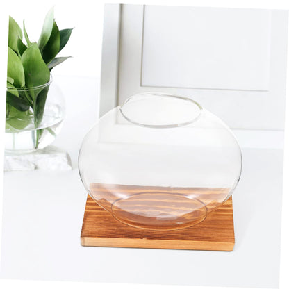 ABOOFAN Hydroponic Plant Vase with Base Glass Propagation Bottle for Desktop Decoration Transparent Terrarium Planter for Home Office Wedding Modern Tabletop Adornment